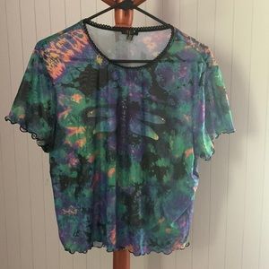 Summer Delia’s Tie Dye Mesh Dragonfly 3x Shirt
